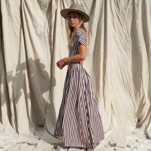 New Jen’s Pirates Booty French Stripe Navi Dress  Open Back